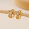 Gold Multi-Style Zircon Hoop Earrings for Women