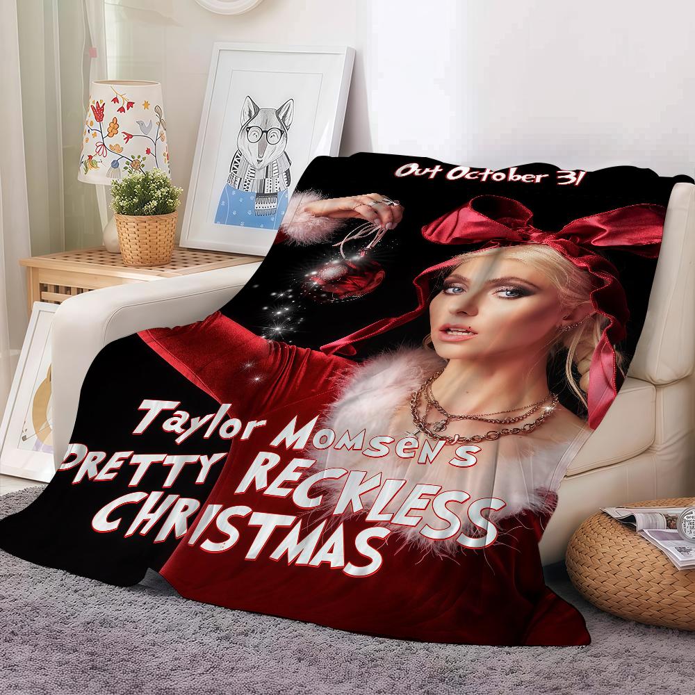 The P-pretty R-reckless Taylor Momsen Pretty Reckless Christmas Blanket Warm And Soft Suitable For Bedroom Living Room Sofa Bed 30x40in