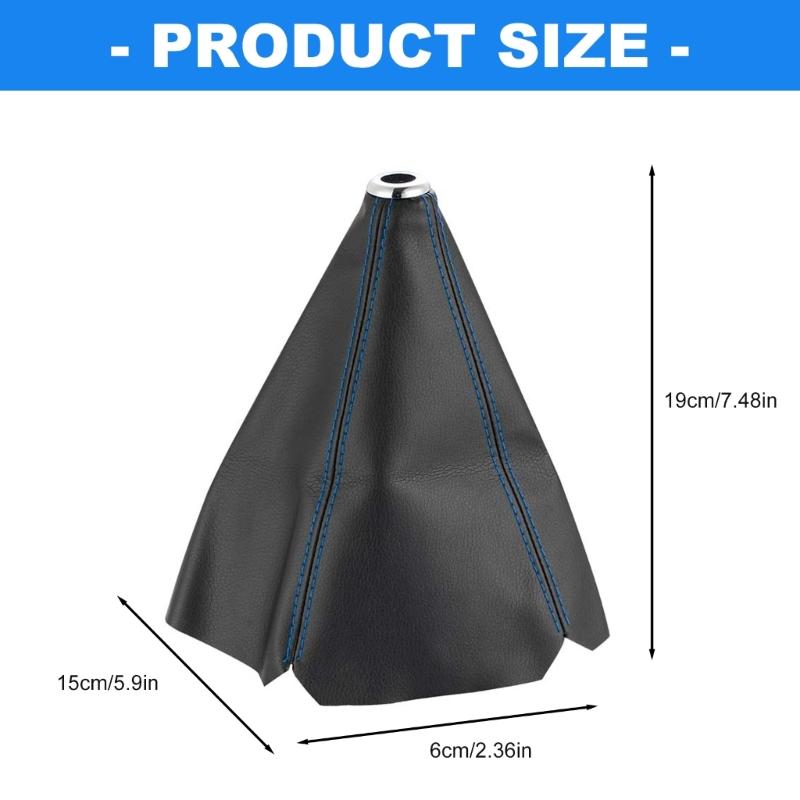 Premium PU Leather Gear Shifter Boot Protector Universal Anti Scratch Waterproof Car Interior Accessory Shifter Collars