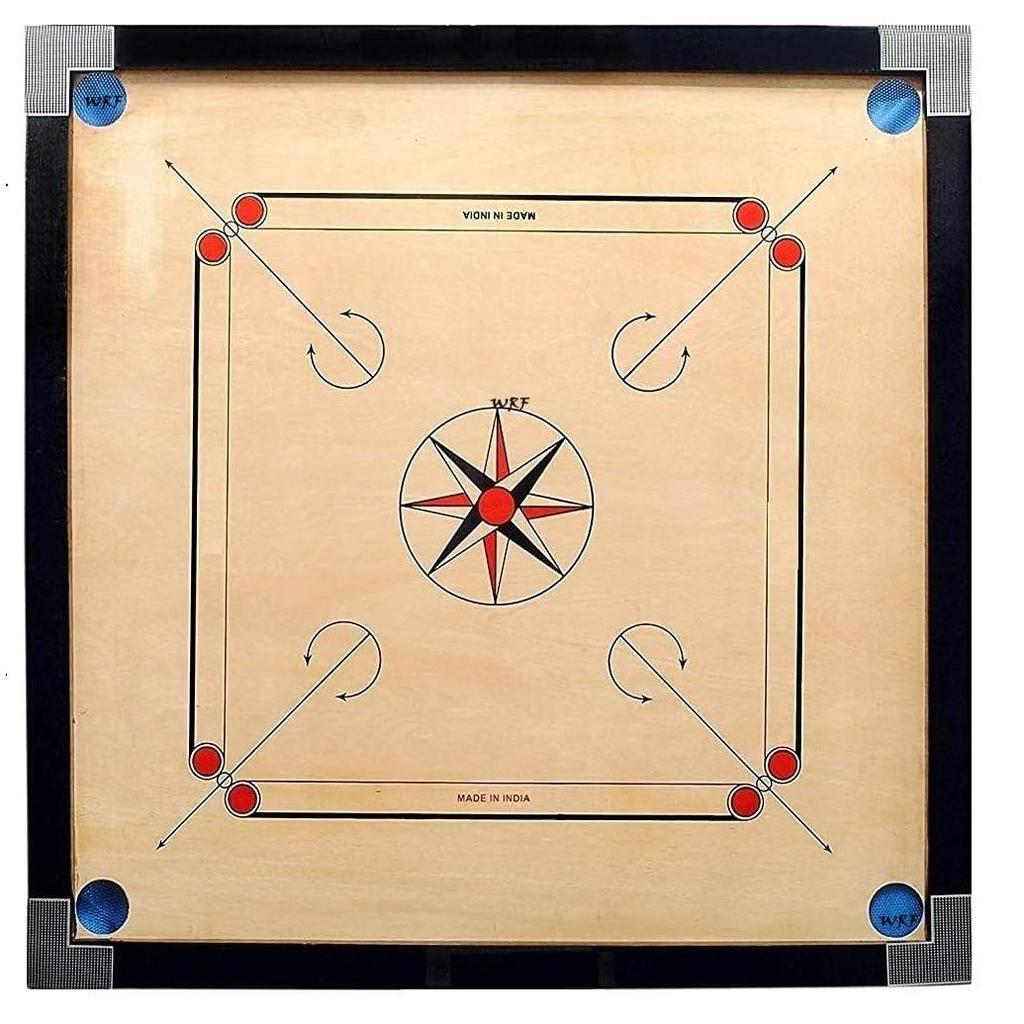 Superior Matte Finish Practice Carrom Board for Serious Professional Practice with Coins Striker and Powder Black New
