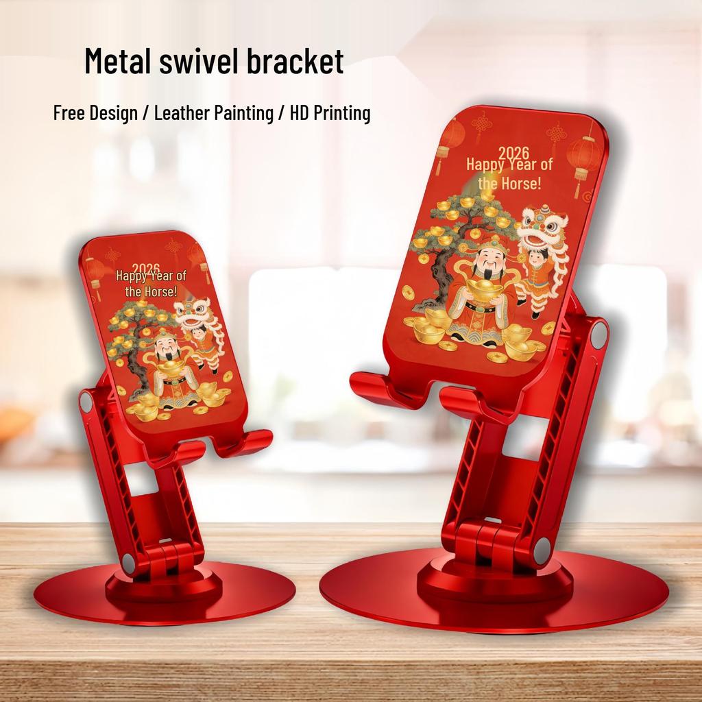 Adjustable 360° Dual-Axis Foldable Metal Phone & Tablet Stand
