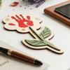 Unfinished Wood Wooden Ornament Flower Shape Table Decoration  Classroom Activity