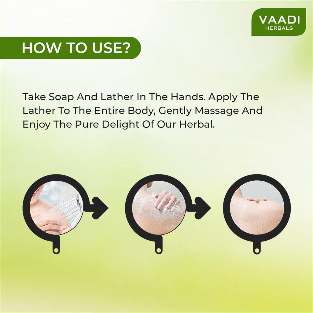 Vaadi Herbals Divine Sandal Bath Soap Bars Pack Of 6 X 75 g Each Gentle Cleansing Bar For Smooth Radiant Skin Daily Bath