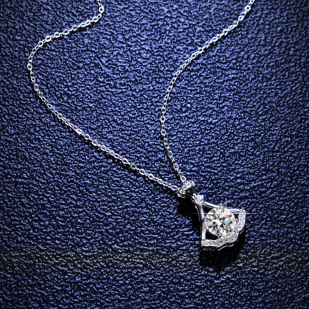 Tancise S925 Ασημένιο κολιέ Moissanite Luxury Personality Κρεμαστό Γυναικείο Κλασικό κολιέ Παλίρροια Δώρο για πάρτι