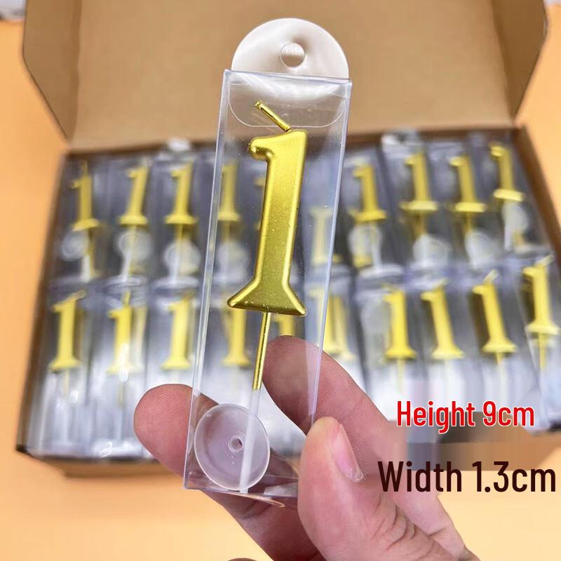 Golden Number Birthday Candles