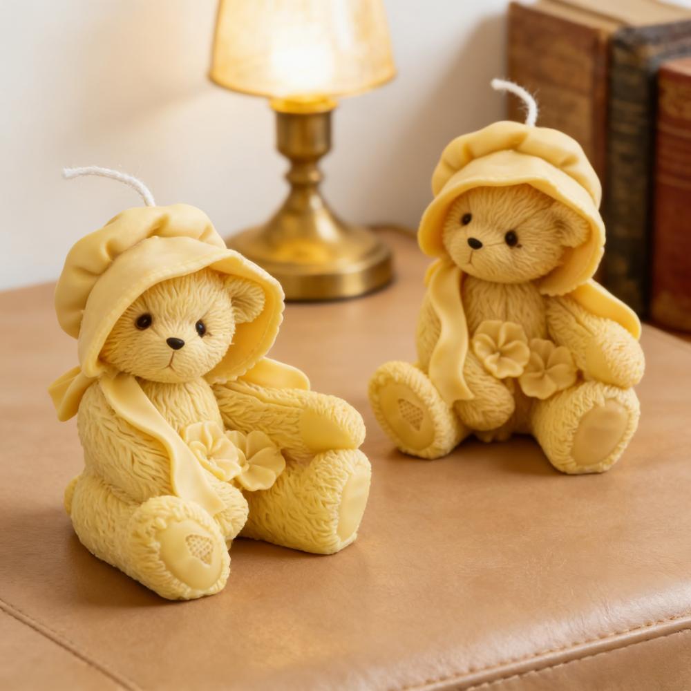 3D medvídek silikonová forma na svíčky zvířátka roztomilý pár medvídků forma na epoxidovou pryskyřici domácí dekorace nástroje na výrobu mýdla romantický svatební dar