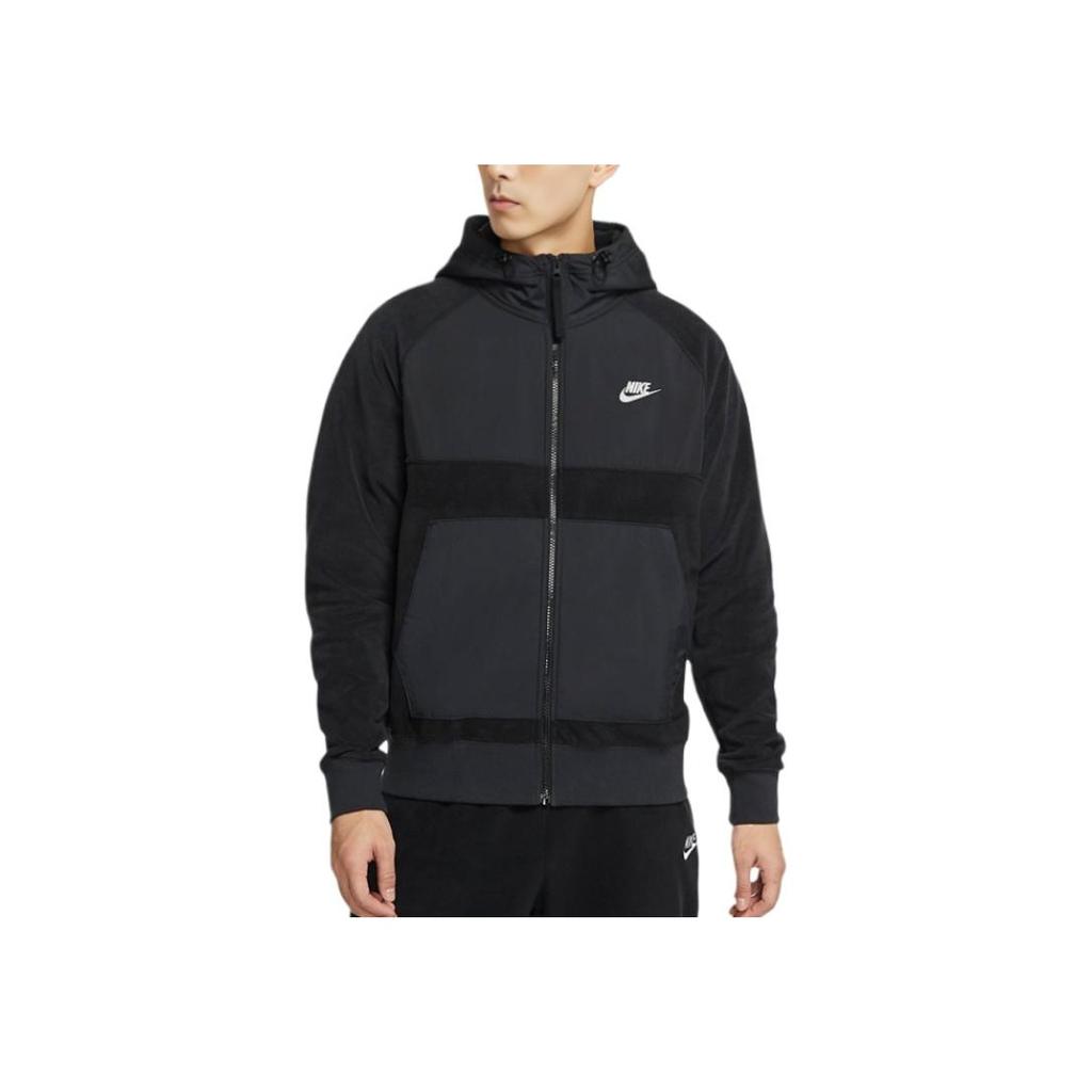 Nike Sportswear Casual Fleece-Lined Hooded Sweatshirt Jacket Men Tops Black DC4114-010
