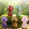 Mini Mushroom Gemstone Sculpture Cute Natural Healing Stone Polished Mushroom Figurine for Home Crafts Flower Pot Decor Gifts for Women Men