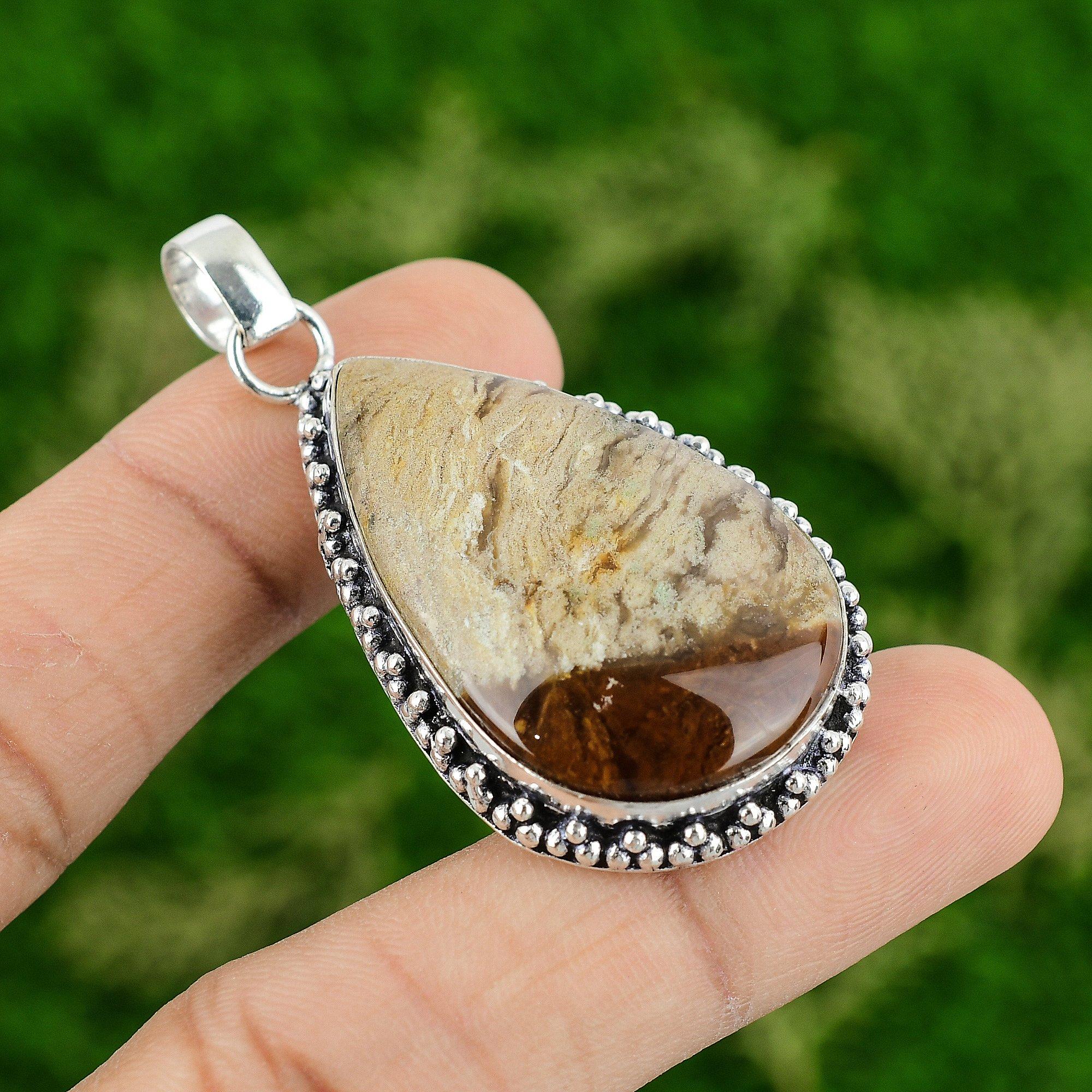 

Coconut Jasper Pendant 925 Sterling Silver Pendant Handmade Unique Pendant Gifts For Wife Gemstone silver Jewelry