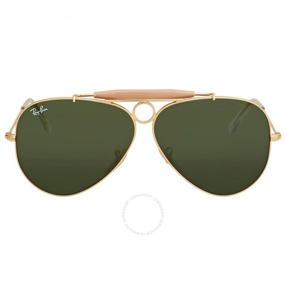 

Солнцезащитные очки унисекс Ray Ban Shooter Green Classic G 15 Aviator RB3138 001 58