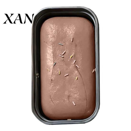 Eisbox Spielzeug Weich Langsam Aufgehend Kuchen Kneten Realistisch Taro Dessert Fidget für Stress Befriedigende Sensorische Linderung Tragbares Dekompressions-Gadget Kinder