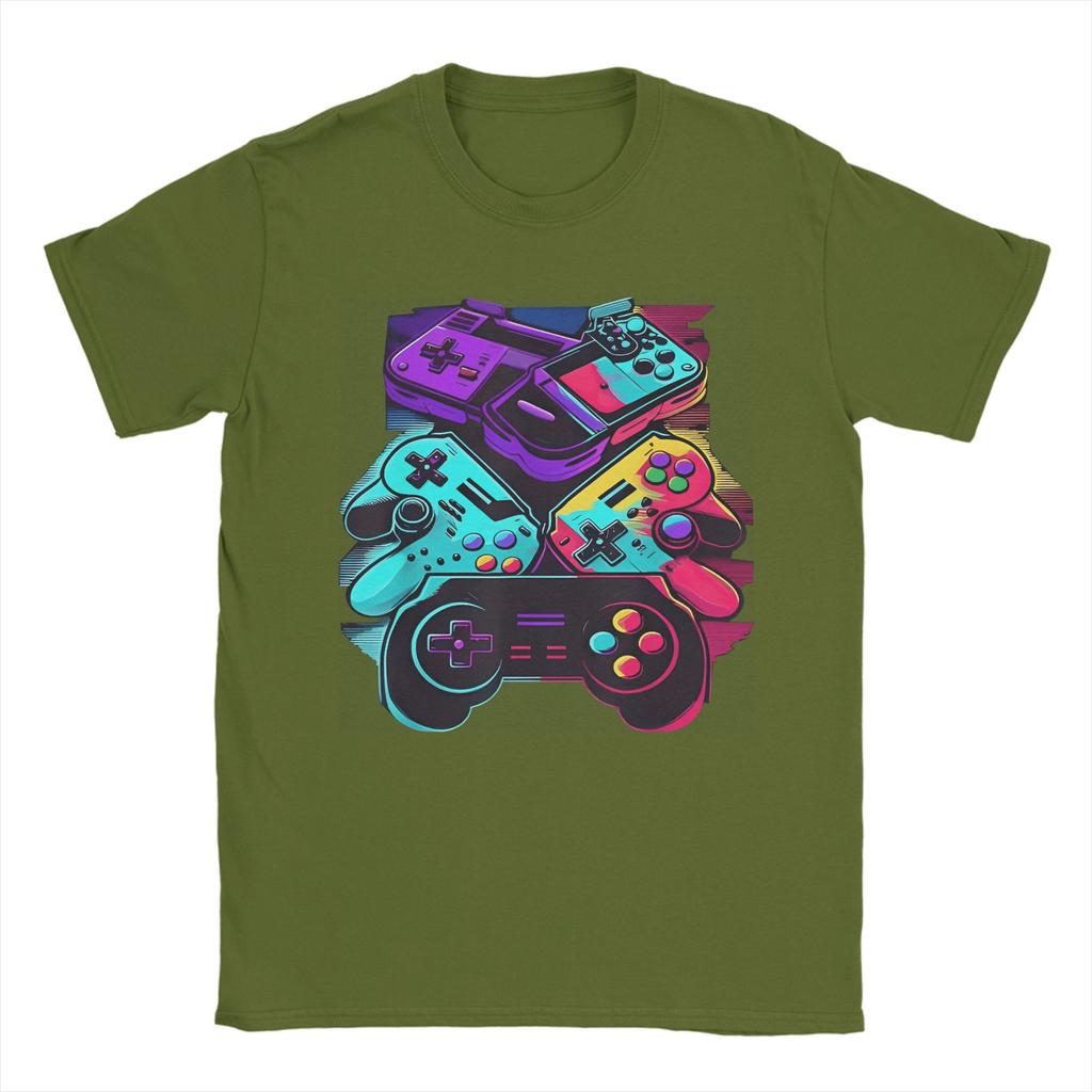 Oversized T-Shirt Summer Gamer Girl Boy Trending T-Shirts GamePad 100 Cotton Tee Shirt Men Y2K Casual Pattern Short Sleeve Tees