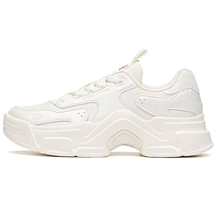 New Anta Anti Slip Wear Resistant Low Top Chunky Sneakers Women's Pure White 122038884-1