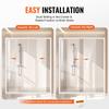 Semi-frameless Double Sliding Shower Door SGCC Tempered Glass 1/4" Chrome