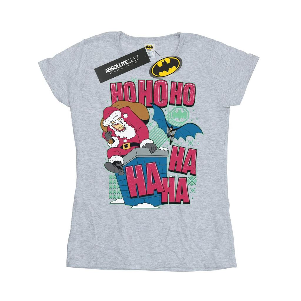 DC Comics Womens/Ladies Batman And Joker Ha Ha Ha Ho Ho Ho Cotton T-Shirt