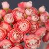6Pcs Artificial Camellia with Stem Realistic Colorful Fake Rose Flower Wedding Home Office Table Centerpiece Faux Floral Bouquet Flower Arrangement