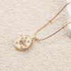 Vintage Geometric Copper Necklace With Locking Clasp For Womens Fashion Jewelry