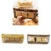 Style Soft Pencil Bag With Dual Compartment Cookie Pattern For School Supplies