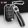 Tpu Car Flip Key Case Cover For Peugeot 208 308 408 508 2008 3008 4008 5008 For Citroen C3 C4 Cactus C6 C8 Protector Keychain