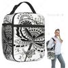 Colorful Mandala Dragonfly Insulated Lunch Bag for Women Children Leakproof Food Boxes Thermal Lunch Box Tote
