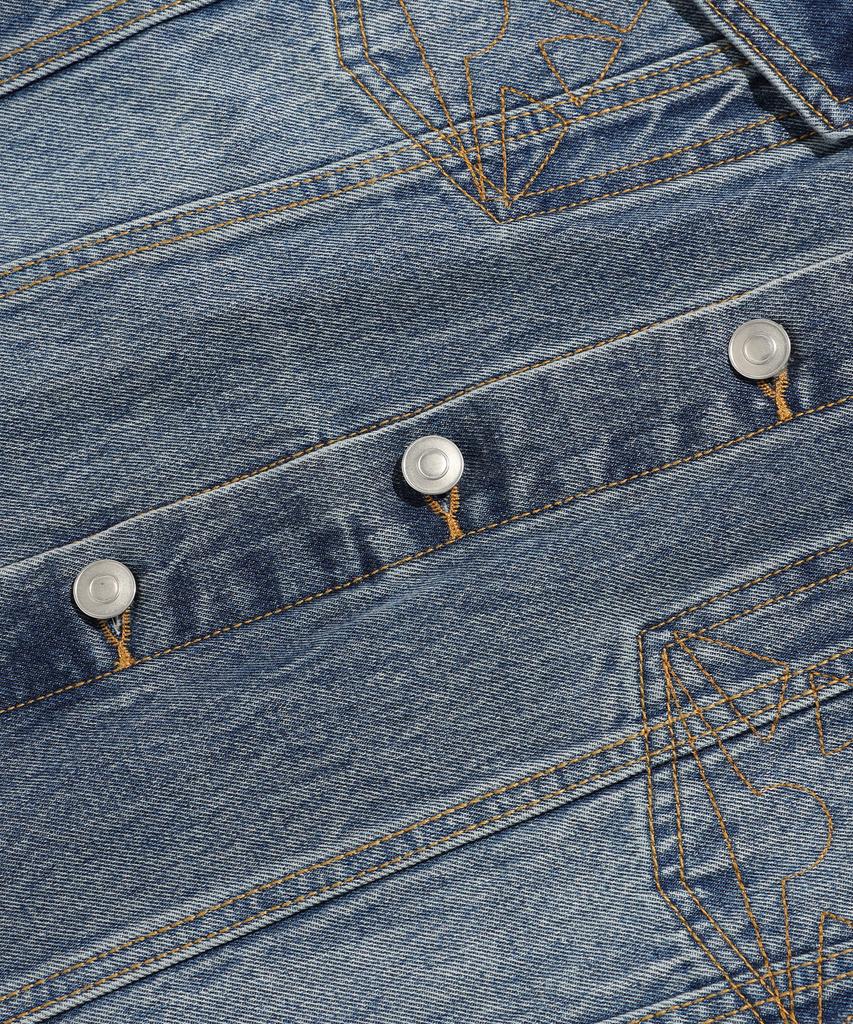 Istkunst Denim Mix Sweat Hooded Jacket_Blue(Ik2Esmd110A)