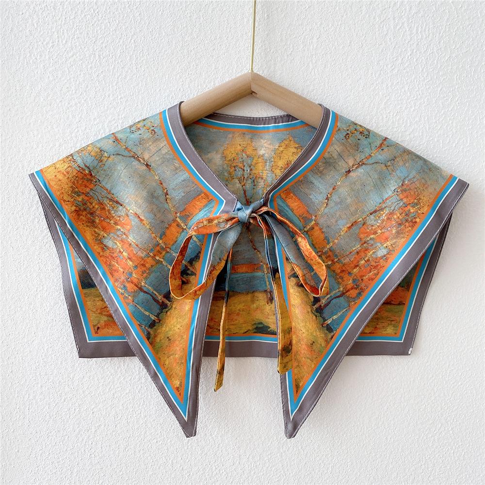 Silk Shawl Scarf: Women's Shoulder Drape for Spring, Summer, Autumn - Versatile Neck Decoration & Protection
