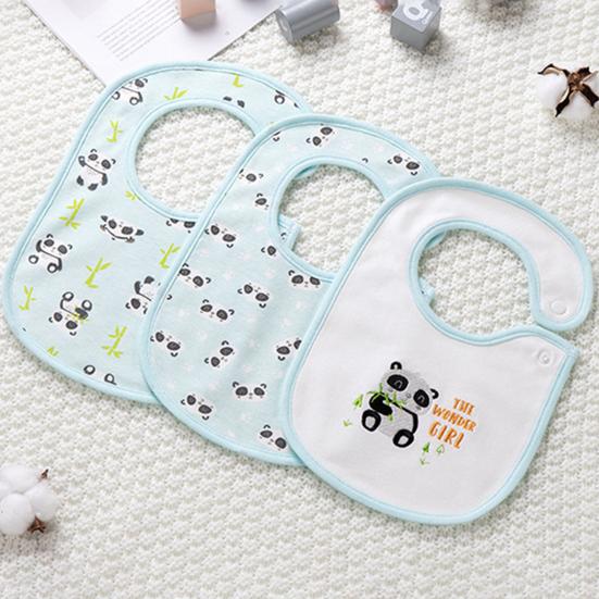 

3 шт., полотенца со слюной, мультяшный узор, супервпитывающие мягкие детские нагрудники для кормления малышей