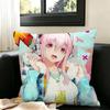 S-Super Sonico  Square Double-Sided printed Pillow Case Bedroom Bedside Pillow Sofa Cushion Cover