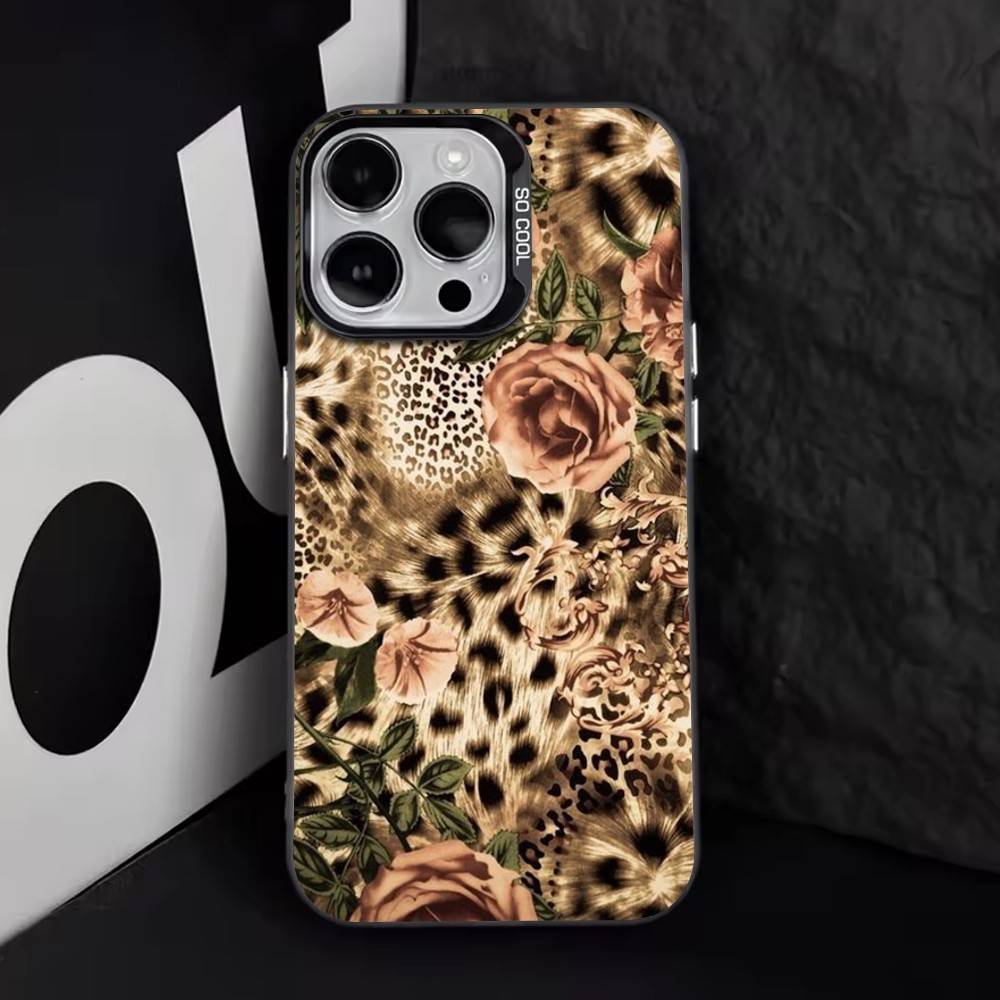 

Чехол для телефона с принтом леопарда и тигровой шкурой для iPhone 17,16,15,14,13,12,11 Plus,Pro Max,XS,Разноцветный Серебристо-Черный Чехол iPhone11PROMAX