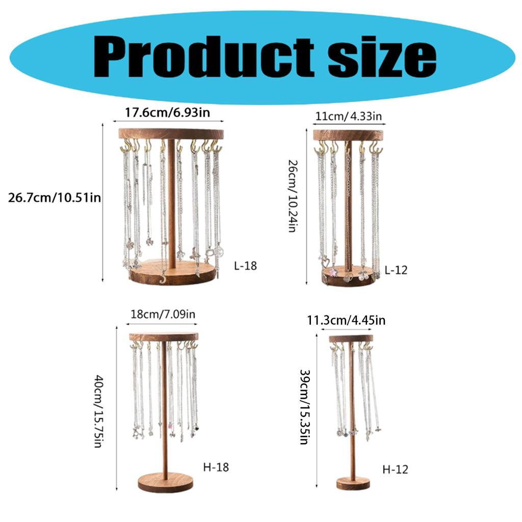 Jewelry Organizers Jewelry Display Stand Wood Texture Bracelet Holder for Necklaces Earrings Bracelets Rings Watches