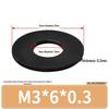 Rondella Piana Isolante in Gomma Nylon Plastica Ultra-Sottile, M3-M24