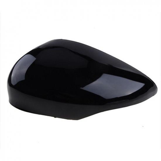 Gloss Black Fits 2011-2017 Ford Fiesta Left Side Rearview Mirror Cover Caps Trim