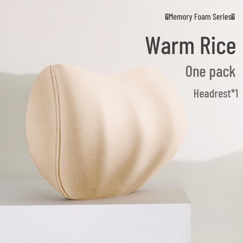 Cloud-Like Suede Memory Foam Headrest & Lumbar Support: Breathable Universal Car Cushion & Neck Pillow