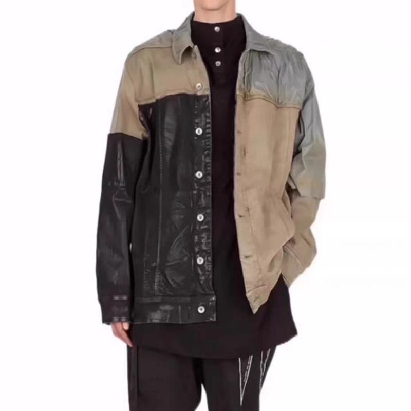 Модная рваная темная нишевая ретро деконструированная джинсовая куртка Medium