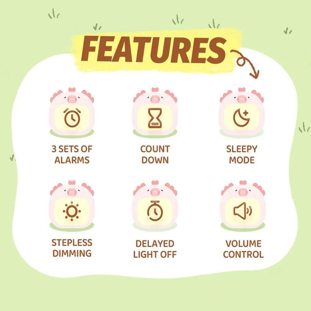 Temperature Display Capybara LED Alarm Clock Creative Koala Alarm Timer Bedroom Decor