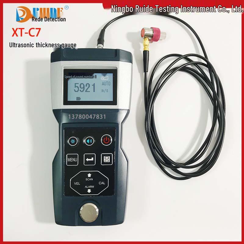 XT-C7 High-Precision Ultra-Thin Ultrasonic Thickness Gauge: Measures 0.001mm Resolution; Portable for Steel, Aluminum, and Copper.