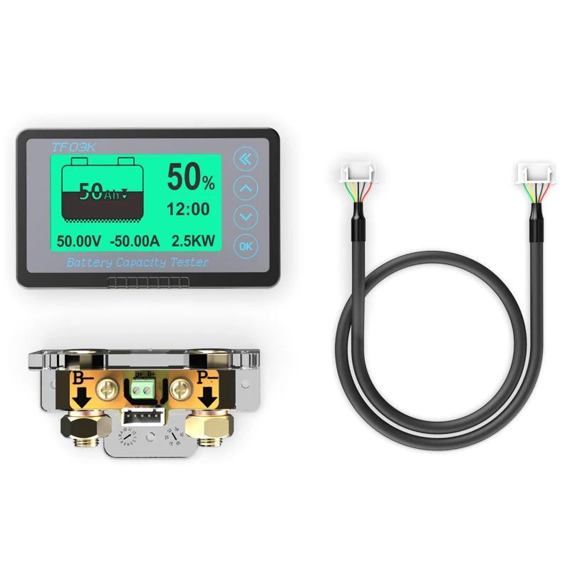 TF03K Coulomb Counter Meter DC8-120V Battery Capacity Indicator Voltage Current Display Lithium for Lead Acid Battery Detector