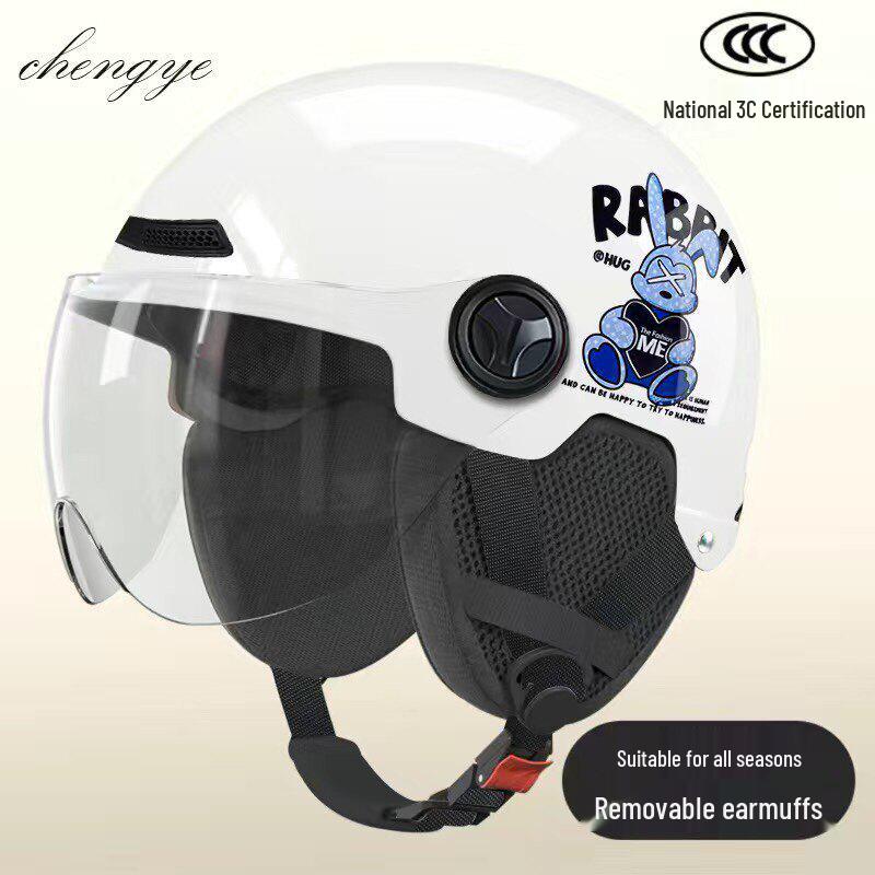 3C Certified All-Season Unisex Electric Scooter & Motorcycle Helmet with Sun Protection