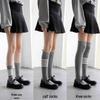 TB Four-Bar Grey Mid-Calf Cotton Women's Japanese Trendy Spring/Summer College Style Socks