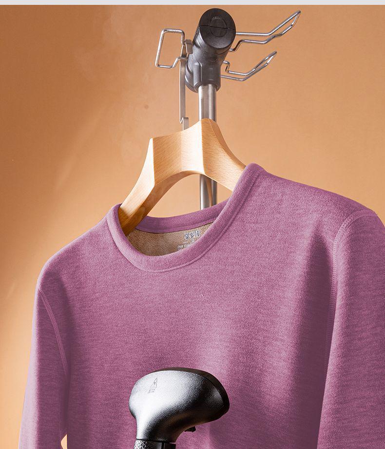 Women's Camel Hair Thermal Underwear Set: Thickened Autumn/Winter, Round or Half High Neck, Super Thick and Warm.
