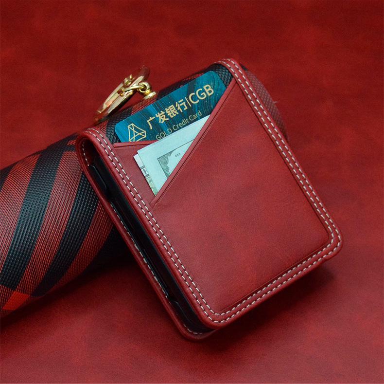 RAZR40 Plaid Phone Case with Card Slot & Ring Holder for Motorola