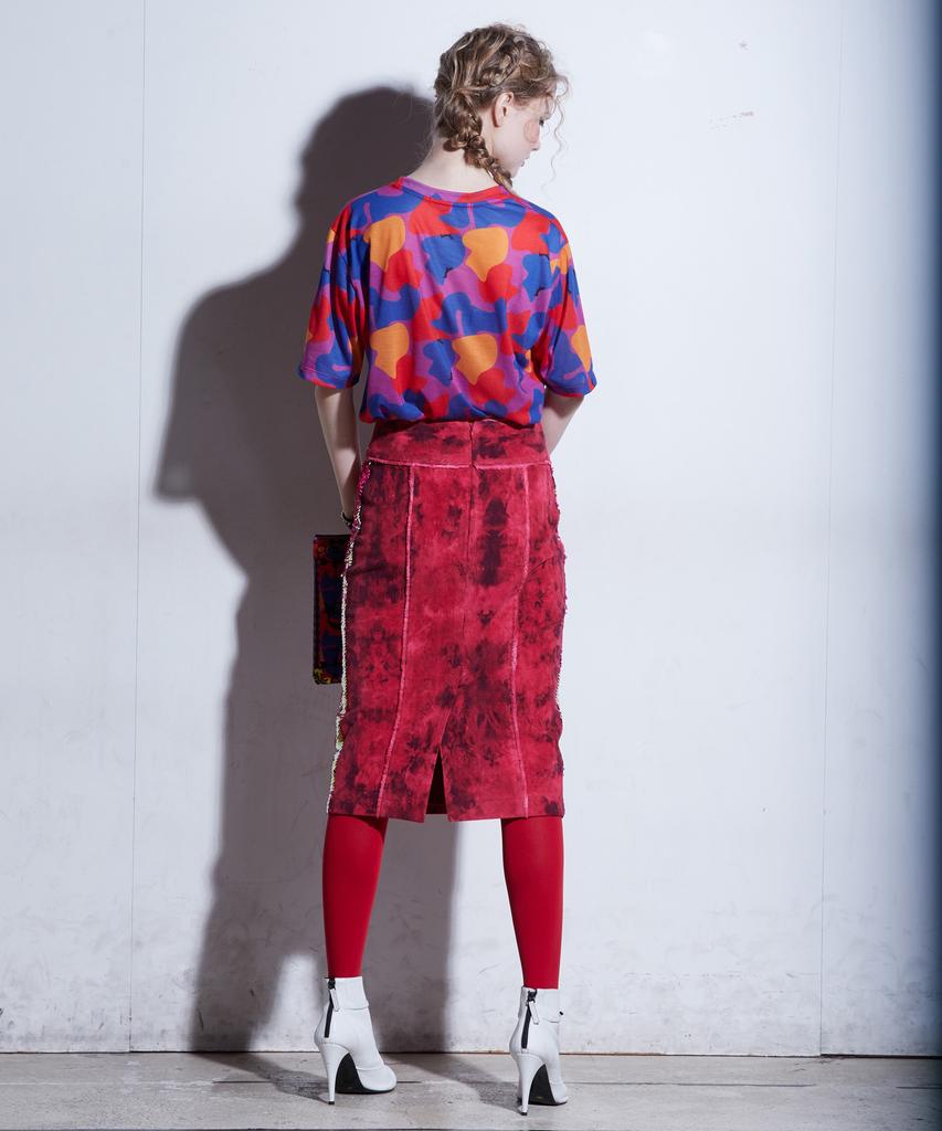 GREEDILOUS Red Camouflage One-Point T-Shirt
