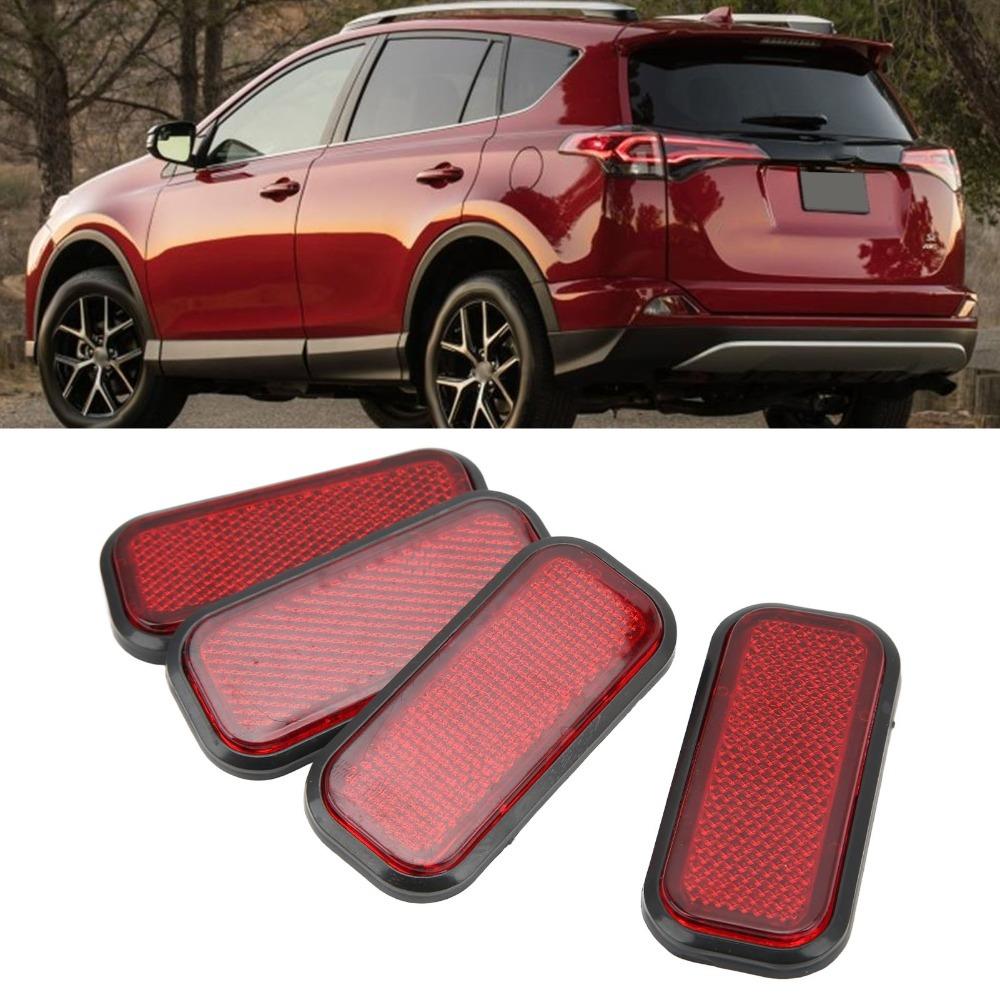 4PCS Red/Yellow Reflective Sticker Durable Warning Marker for Trailer Reflective Decoration