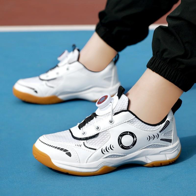 Kids Badminton Shoes Boys Girls Lightweight Cushioned Sports Sneakers Tennis Table Training