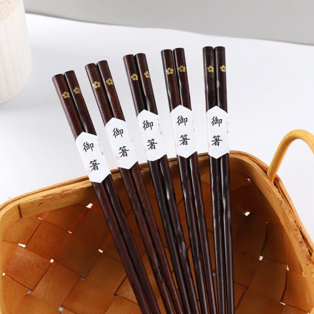 Sushi Noodles Wooden Rustic Elegant Reusable Flatware Chopsticks Tableware Kitchen Utensils