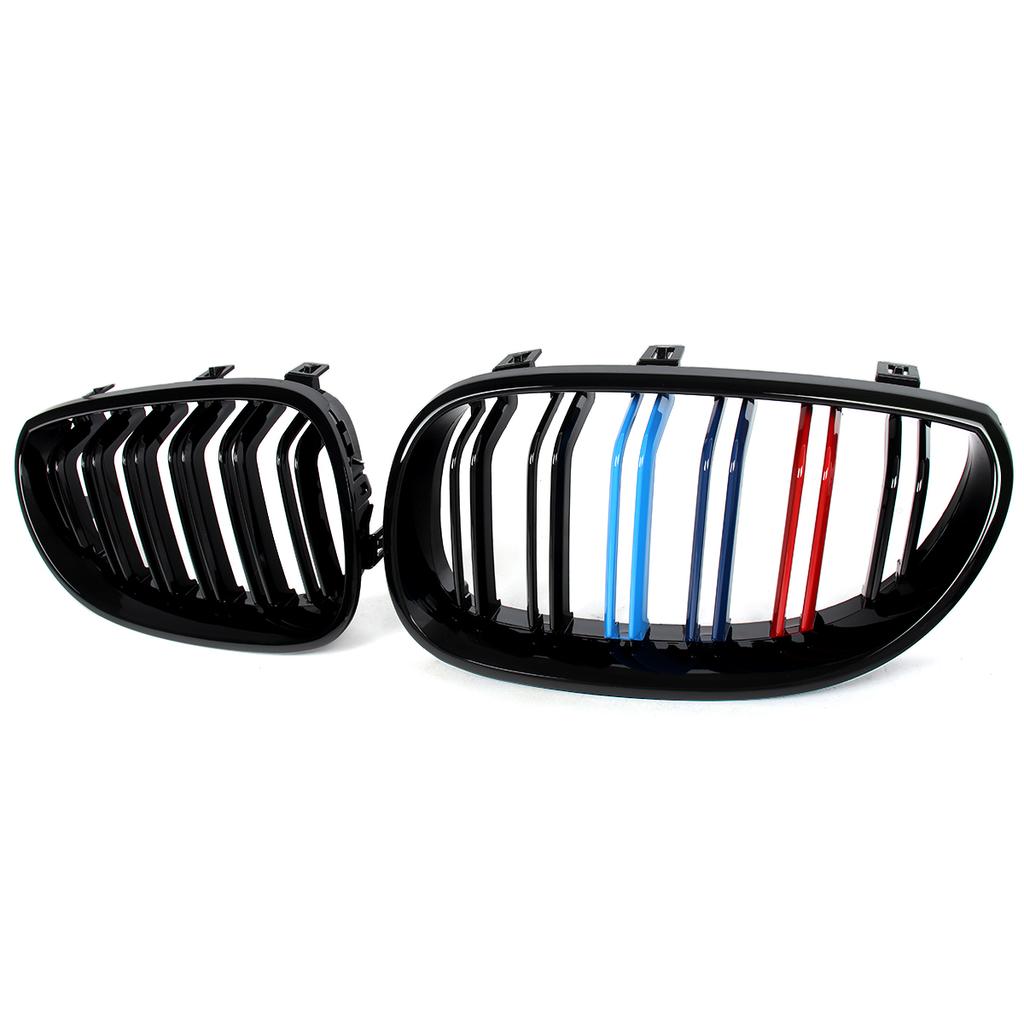 MAGICKIT Gloss Black M Color Front Kidney Grille Grill For 2003-10 BMW E60 E61 525i 535i RDMEV1