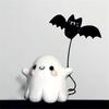 Pack Of 2 Ghostly Walking Bat Statue Resins Crafts Figurine Ornaments for Halloween Festivals Home and Garden Decoration