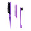 New Three-piece Hair Brush Set Sharp-tail Comb Three-row Hair Comb Steel Needle Mouse Tail Comb Toothbrush Eyebrow Brush Tool