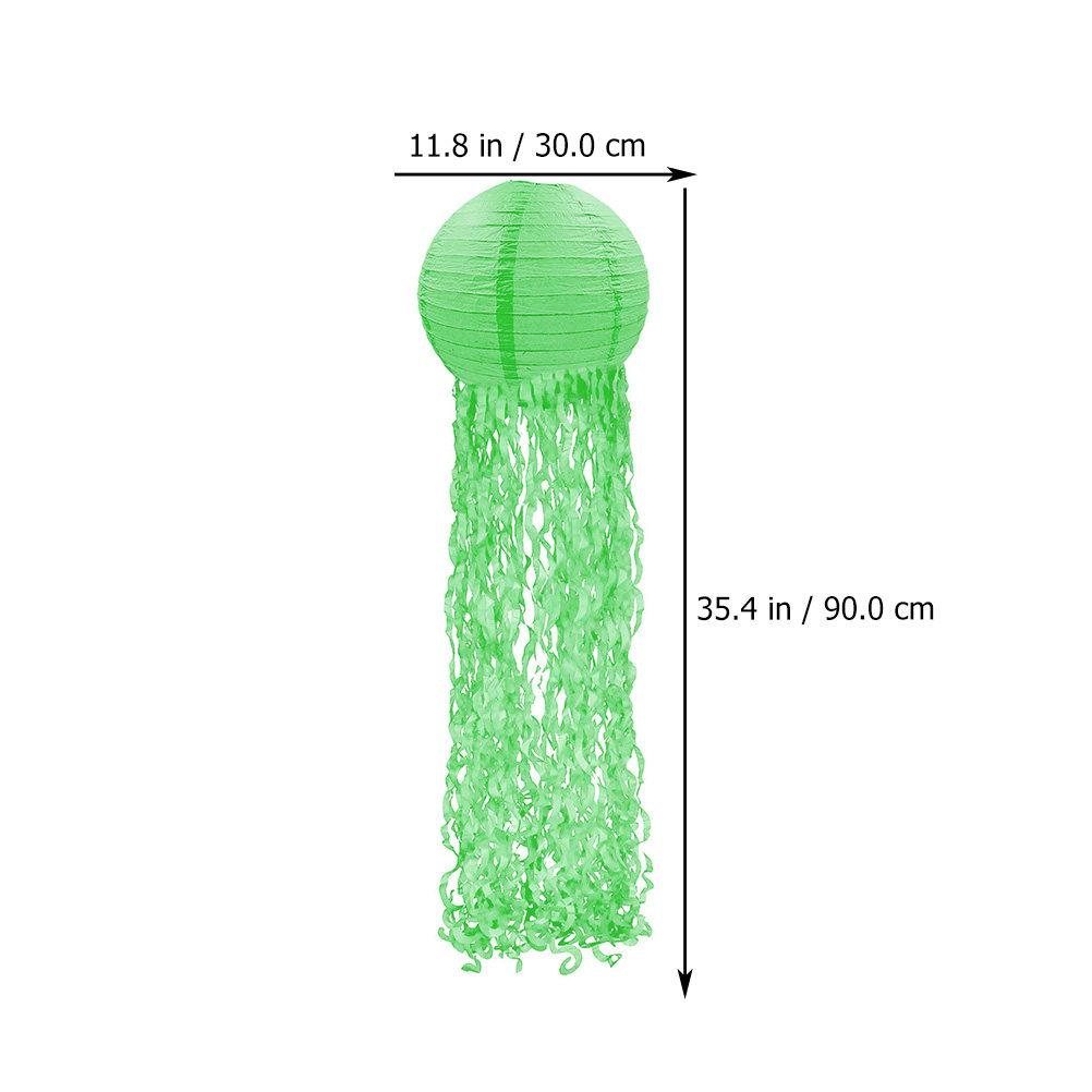 3Pcs Jellyfish Paper Lanterns Party Decoration Birthday Festival Hanging Paper Lights Green Blue Purple Decorative Lanterns