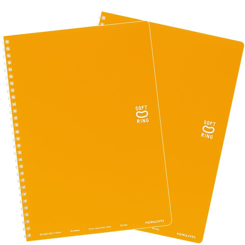 KOKUYO Soft Ring 2 40 pages Notebook, notebooks, total, Semi-B5 size, dot-ruled, Su-SV301BT-YRX2